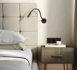 Applique*Astro Liseuse murale, Lucca encastrée, avec interrupteur, , LED, 2700k, 124 lm, Ø8,5cm, H40,4cm - noir mat