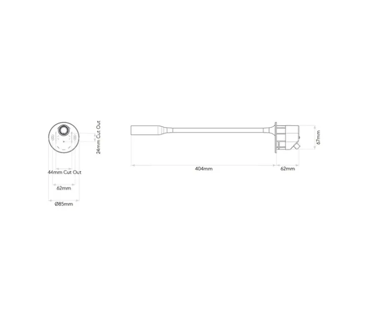 Liseuse murale, Lucca, encastrée, avec interrupteur, or mat, noir, LED, 2700k, 124 lm, Ø8,5cm, H40,4cm - Astro