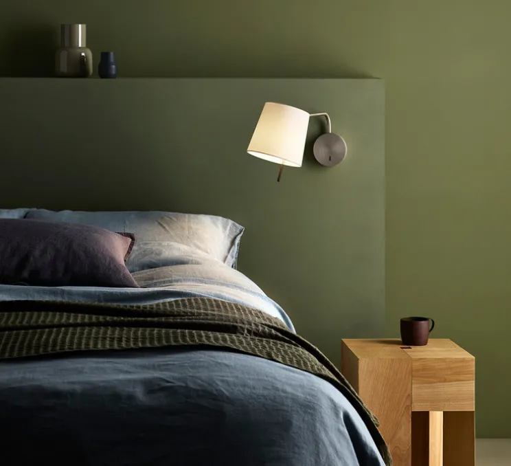 Liseuse murale, Mitsu Swing Arm, nickel mat, abat jour blanc brillant, L17,3cm, H21,8cm - Astro