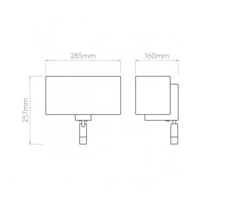Liseuse murale, Napoli Reader Led, 2700k, 149lm, nickel mat, abat jour blanc brillant, L28,5cm, H14,5cm - Astro