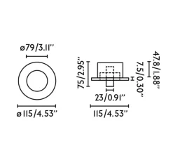 Plafonnier & Spot*Faro Liseuse, Spot encastrable, Click, , LED, 2700K, 196 lm, Ø11,5cm, H7,5cm - blanc