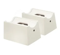 Accessoires|Plafonnier & Spot*Zangra Lot de 2 bases pour applique S14s double, tube, , L7cm, H4cm, P4,5cm - blanc