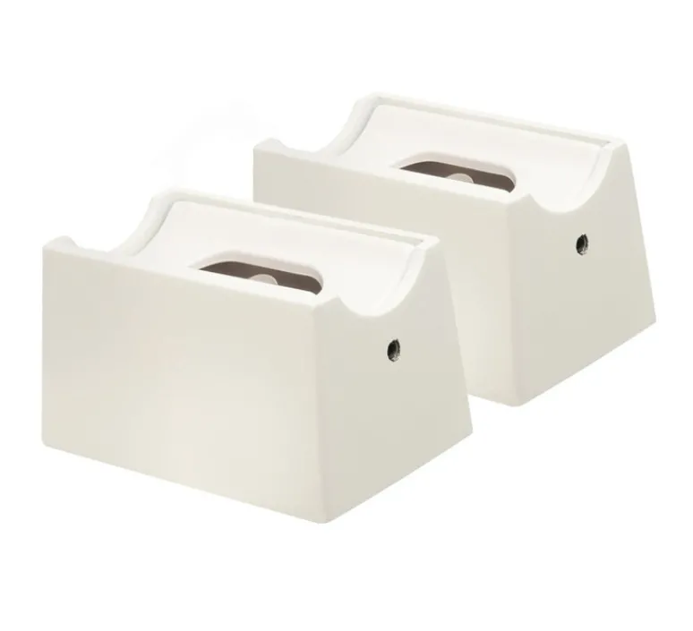 Accessoires|Plafonnier & Spot*Zangra Lot de 2 bases pour applique S14s double, tube, , L7cm, H4cm, P4,5cm - blanc