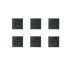 Lot de 6, Interrupteur, DOM, Simple, Noir, Va-et-vient x1, Noir, L7,1cm, H7,1cm - Fontini