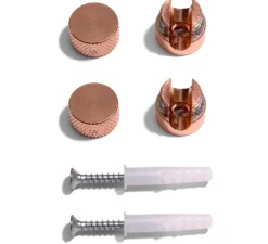 Lot de 2 passe-câbles pour décentralisation murale, Sarè, cuivre, ø1,6cm, H1,5cm - Creative Cables