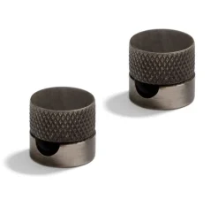 Lot de 2 passe-câbles pour décentralisation murale, Sarè, titane satiné, ø1,6cm, H1,5cm - Creative Cables