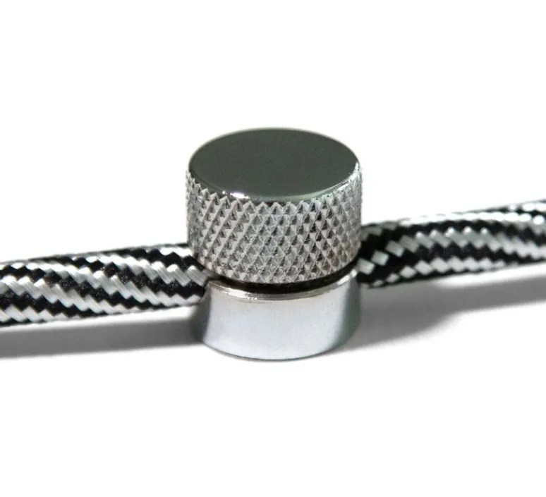 Accessoires*Creative Cables Lot de 2 passe-câbles pour décentralisation murale, Sarè, , ø1,6cm, H1,5cm - chrome