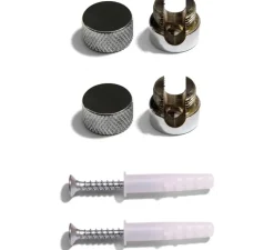 Accessoires*Creative Cables Lot de 2 passe-câbles pour décentralisation murale, Sarè, , ø1,6cm, H1,5cm - chrome