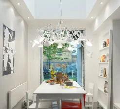 Suspension*Moooi Lustre, 16 bras, Dear Ingo, , Ø73cm, H68cm - blanc