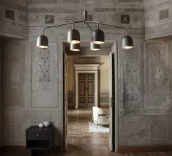 Suspension*Gubi Lustre 6 bras, Howard, , L133,6cm, H60,4cm - bronze, laiton