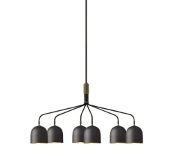 Suspension*Gubi Lustre 6 bras, Howard, , L133,6cm, H60,4cm - bronze, laiton