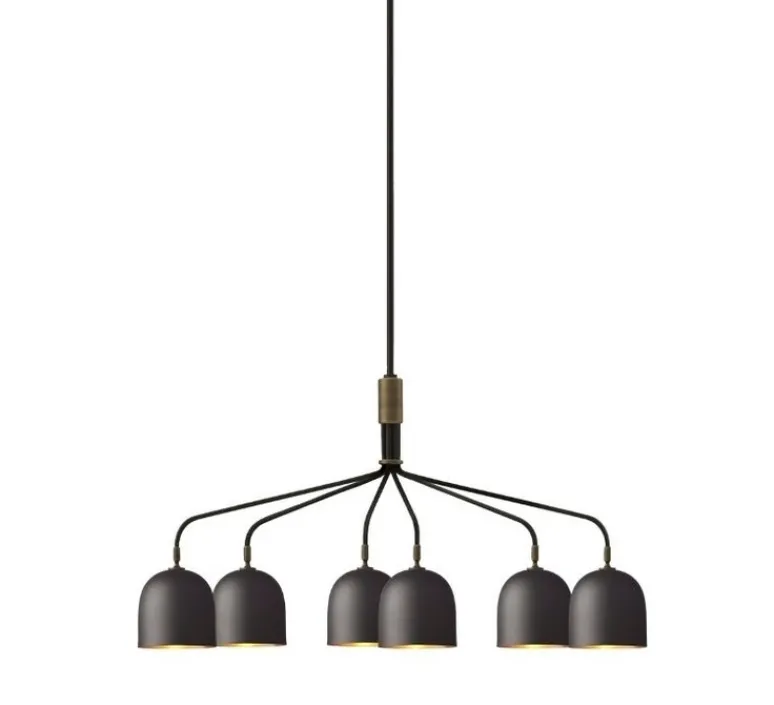 Suspension*Gubi Lustre 6 bras, Howard, , L133,6cm, H60,4cm - bronze, laiton