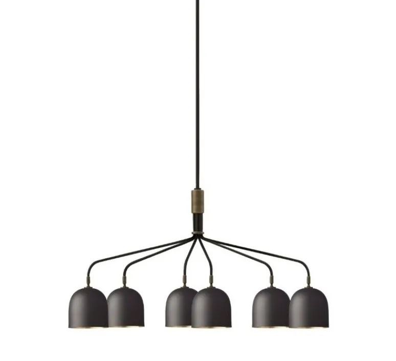 Suspension*Gubi Lustre 6 bras, Howard, , L133,6cm, H60,4cm - bronze, laiton