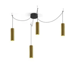Lustre, 4 suspensions, HEXO MULTI 3.0 PAR16, or, H30cm, Ø7,7cm - Wever&Ducré