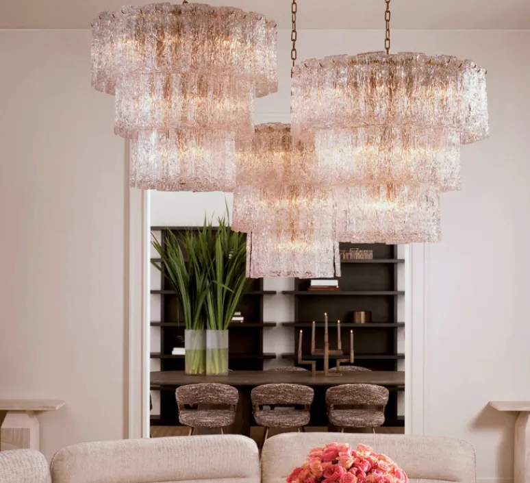 Suspension*Eichholtz Lustre, Almeria, , Ø81cm, H72cm - Laiton antique, verre