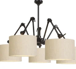 Lustre, amsterdam 3220, Noir/Lin clair, Ø195cm, H45/120cm - It's about Romi