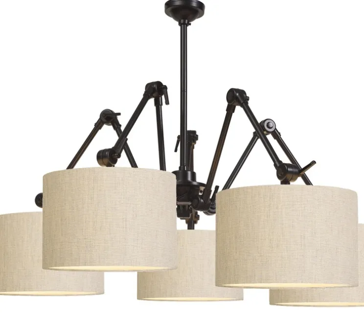 Lustre, amsterdam 3220, Noir/Lin clair, Ø195cm, H45/120cm - It's about Romi