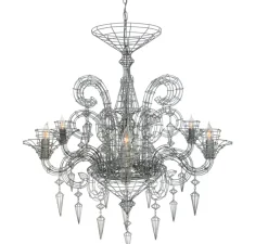 Suspension*Forestier Lustre, Angelus , , Ø113cm, H115cm - gris