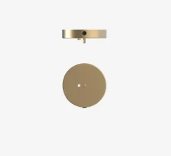 Suspension*Nuura Lustre, Apiales 9, , Ø59,5cm, H39cm - laiton brossé, verre opalin