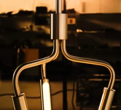 Suspension*Rubn Lustre, Archangel 3 415, , LED, dim, 2700K, lm, L29cm, H95-122,5cm - laiton