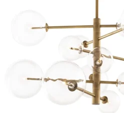 Suspension*Eichholtz Lustre, Argento S, , ø90cm, H78,5cm - laiton