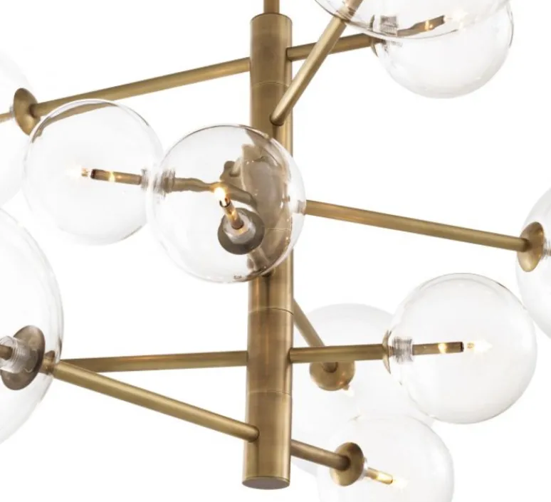 Suspension*Eichholtz Lustre, Argento S, , ø90cm, H78,5cm - laiton