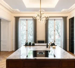 Suspension*Eichholtz Lustre, Argento S, , ø90cm, H78,5cm - laiton