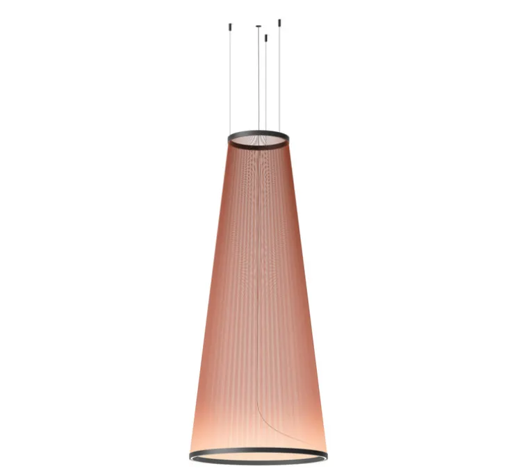 Lustre, Array, 1870, rosace en saillie, terracotta, LED, dim, 2700K, 6050 lm, Ø83cm, H191cm - Vibia