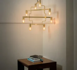 Suspension*Rubn Lustre, Chandelier Kennedy, , LED, 2700K, L73.6cm, H58.5cm - laiton