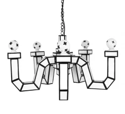 Enfants|Suspension*Seletti Lustre, Cut 'N Paste Lustre, , Ø90cm, H48cm - noir et blanc