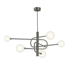 Lustre, Diapason 100 6L, graphite satiné, Ø100cm, H40cm - Manufacture