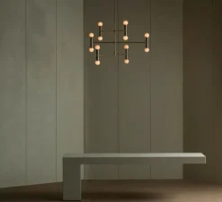 Lustre, Dot Atonium, laiton, Ø96,5cm, H62cm - Lambert & fils