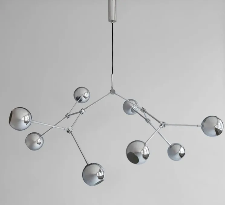 Lustre, Drop Globe Big, chrome, L150cm, H85cm - 101 Copenhagen