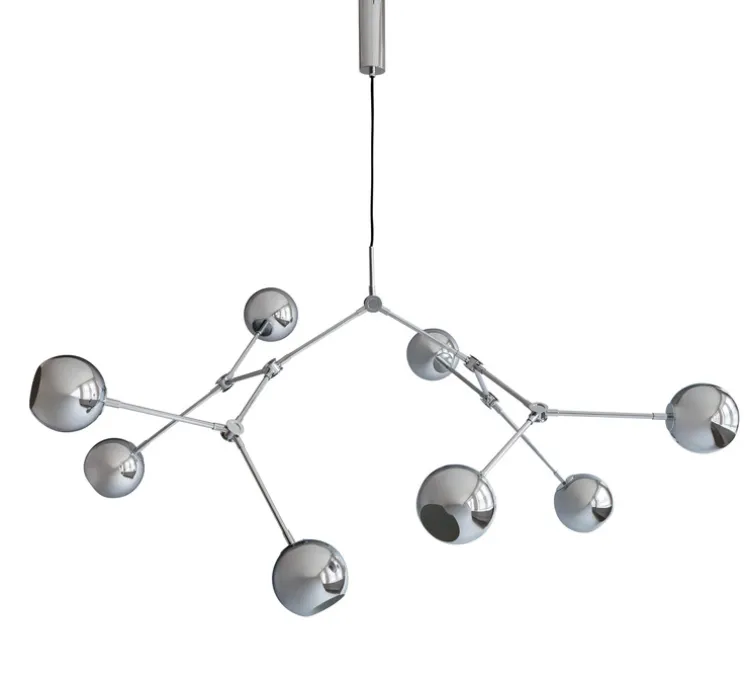 Lustre, Drop Globe Big, chrome, L150cm, H85cm - 101 Copenhagen
