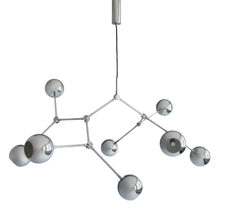Lustre, Drop Globe Big, chrome, L150cm, H85cm - 101 Copenhagen