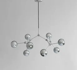 Lustre, Drop Globe Mini, chrome, câble de 5m, L95cm, H55cm - 101 Copenhagen