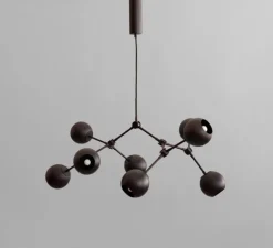 Suspension*101 Copenhagen Lustre, Drop Globe Mini, , L95cm, H55cm - noir brûlé