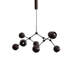 Suspension*101 Copenhagen Lustre, Drop Globe Mini, , L95cm, H55cm - noir brûlé