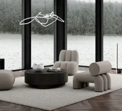 Suspension*101 Copenhagen Lustre, Ghost, Big, blanc, bronze, LED, dim, 2400K, 2059 lm, L156cm, H47cm -