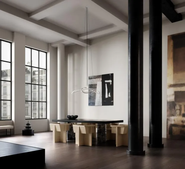 Lustre, Ghost Mini, chrome, LED, dim, 2400K, 1722 lm, L116cm, H40cm - 101 Copenhagen