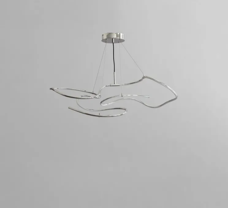 Lustre, Ghost Mini, chrome, LED, dim, 2400K, 1722 lm, L116cm, H40cm - 101 Copenhagen