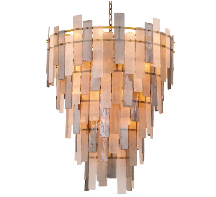 Lustre, Greyson XXL, laiton antique, verre soufflé, Ø114cm, H141cm - Eichholtz