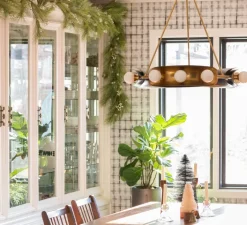 Suspension*Hudson Valley Lighting Lustre, Hopper, , Ø81,2cm, H63,5cm - bronze brossé, laiton vintage