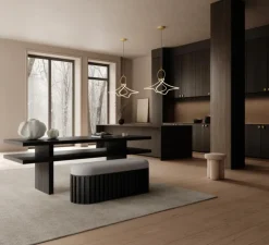 Lustre, Kumo Mini, laiton, LED, 2400K, 2059 lm, L95cm, H75cm - 101 Copenhagen