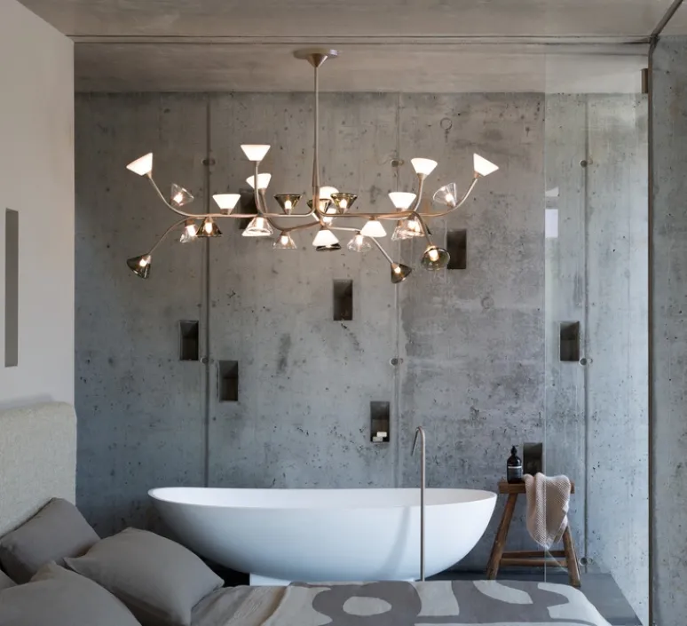 Suspension*Tooy Lustre, Linfa 565.13, , IP40, LED, dim, 2700K, 10500 lm, Ø170cm, H53cm - nickel opaque