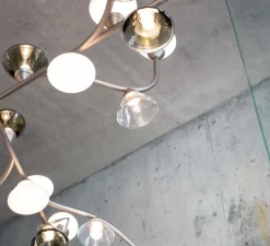 Suspension*Tooy Lustre, Linfa 565.13, , IP40, LED, dim, 2700K, 10500 lm, Ø170cm, H53cm - nickel opaque