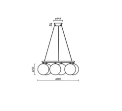 Suspension*Nuura Lustre, Miira 6 Circular, , Ø80cm, H20cm - Laiton, transparent