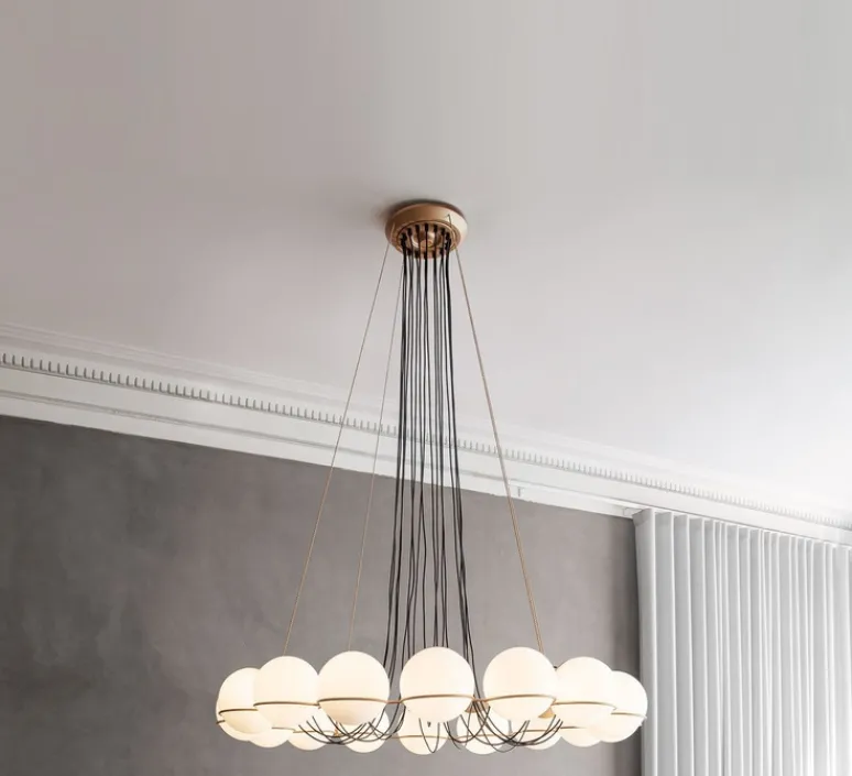 Suspension*Astep Lustre, Model 2109/16/20, , Ø140cm, H160cm - champagne