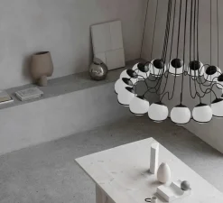 Lustre, Model 2109/16/14, noir, Ø95cm, H160cm - Astep