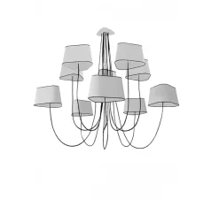 Suspension*DesignHeure Lustre, Moyen Nuage, , Ø182cm - blanc, noir